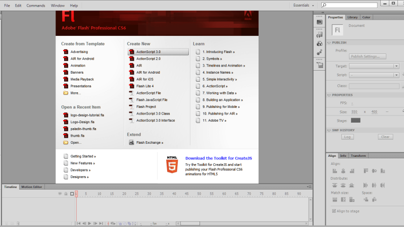 Adobe Flash Professional CS6